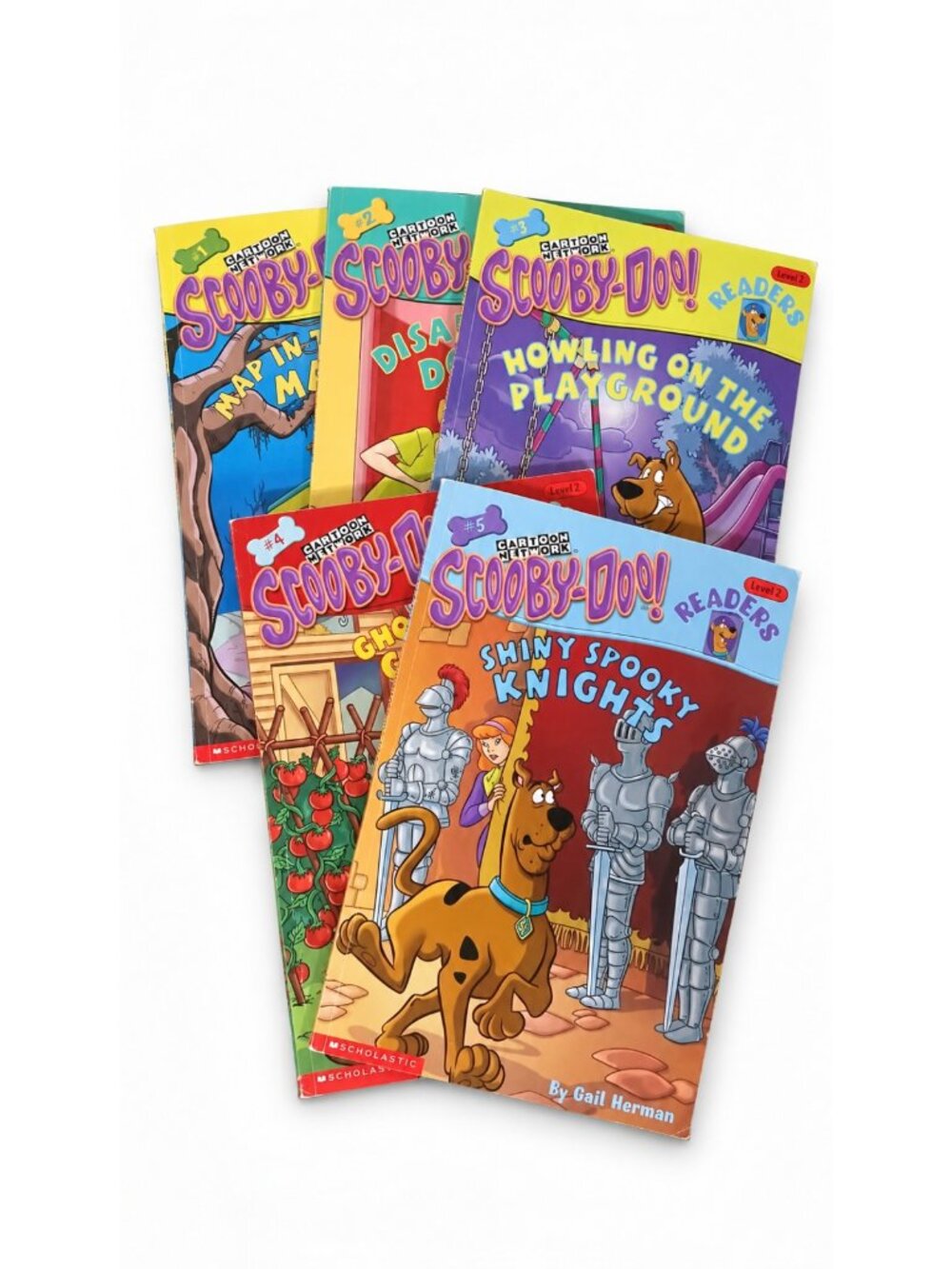 Scooby-Doo Readers Books 1-5 Complete Lot Gail Herman Scholastic Level 2 Vintage